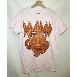 Philcos Def Leppard Light Pink Graphic T-Shirt‎ Women's SIZE SMALL NWT
